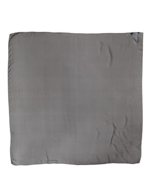 Dolce & Gabbana Gray Black Silk Square Women Foulard Scarf