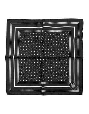 Dolce & Gabbana Black White Polka Dot Men Foulard Scarf