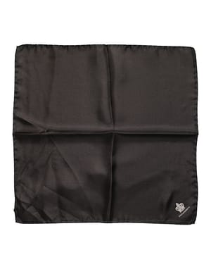 Dolce & Gabbana Brown DG Crown Silk Square Men Foulard Scarf