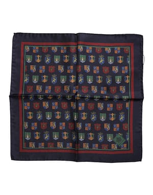 Dolce & Gabbana Multicolor Medals Square Foulard Scarf