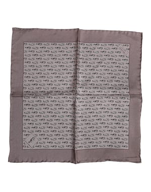 Dolce & Gabbana Brown Sea Horse Silk Square Foulard Scarf