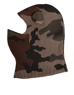 Dolce & Gabbana Multicolor Camouflage Balaclava Mask Men Cap One Size Hat