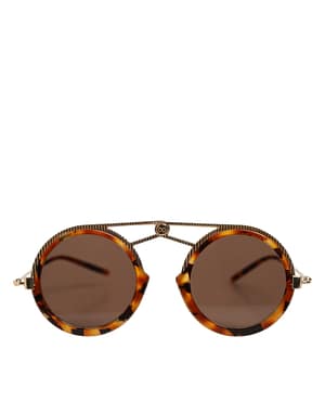 Dolce & Gabbana Gold Havana Frame DG Fatto A Mano Eyewea Sunglasses