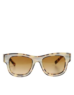 Dolce & Gabbana DG4379F White Tortoiseshell Gradient Acetate Shades Sunglasses