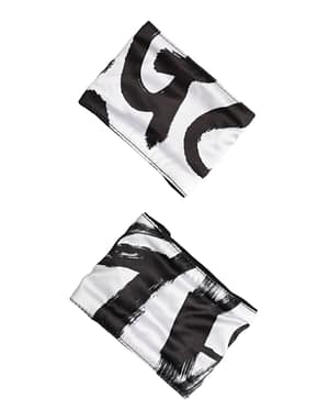 Dolce & Gabbana Black White DG Logo Silk 1 Pair Wristband
