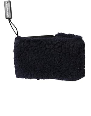 Dolce & Gabbana Black Wool Knitted Sweatbands Men Wristband