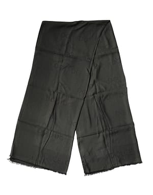 Dolce & Gabbana Black Modal Neck Wrap Men Shawl Men Scarf