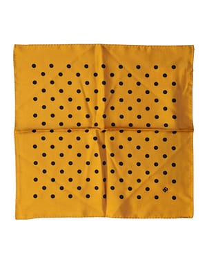 Dolce & Gabbana Orange Polka Dot Square Handkerchief Scarf
