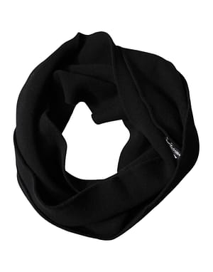 Dolce & Gabbana Black Wool Knitted Neck Wrap Foulard Scarf