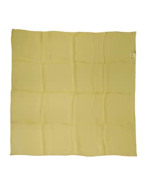 Dolce & Gabbana Yellow Silk Neck Wrap Square Foulard Scarf