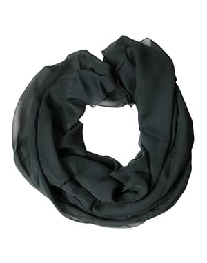 Dolce & Gabbana Dark Green Silk Neck Wrap Foulard Scarf