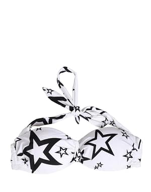 Dolce & Gabbana White Millennials Star Padded Bandeau Underwear