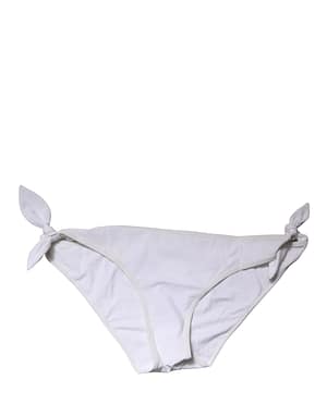 Dolce & Gabbana White Side-Tie Bikini Bottom Swimsuit Swimwear