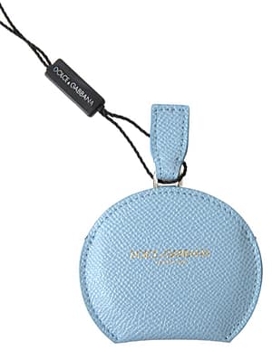 Dolce & Gabbana Light Blue Calfskin Leather Mirror Holder