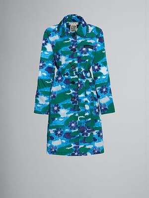 Marni Blue Fibres Coat