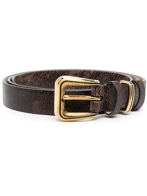 Brunello Cucinelli Brown Leather Regular Belt