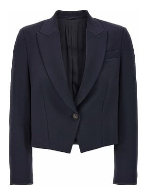 Brunello Cucinelli Blue Wool Jackets And Coat