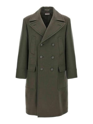 Brunello Cucinelli Army Wool Coat