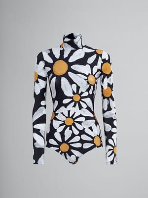 Marni Black Fibres One-Piece Swimsuit