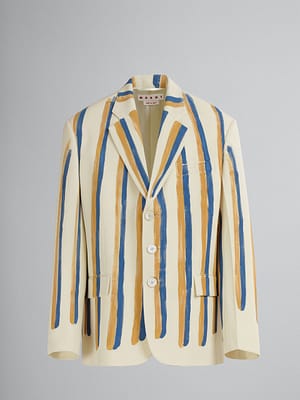 Marni White Fibres Coat