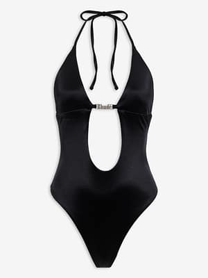 Rhude Black Polyester One-Piece Swimsuit