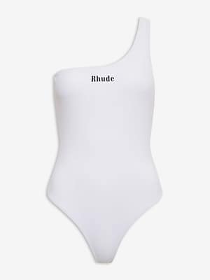 Rhude White Polyester One-Piece Swimsuit