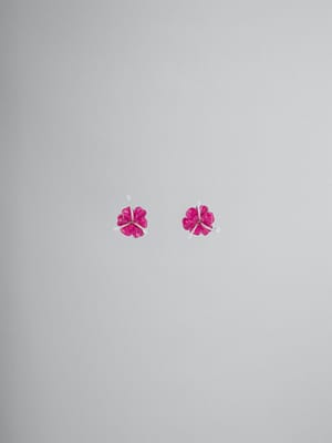 Marni Fuchsia Fibres Earrings