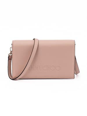 Jimmy Choo Podwer Pink Avenue Leather Shoulder Strap Bag