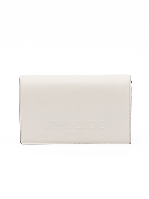 Jimmy Choo White Avenue Leather Shoulder Strap Bag