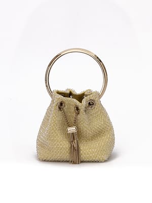 Jimmy Choo Yellow Bon Bon Micro Crystals Bucket