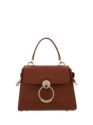 Chloé Brown Calf Leather Tess Handbag