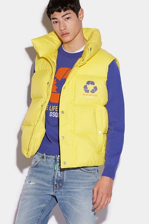 Dsquared² Yellow Fibres Sleveless Jacket