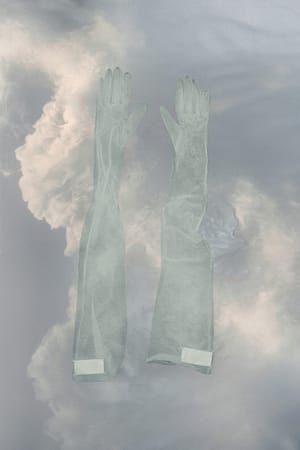 Maison Margiela Turquoise Fibres Gloves