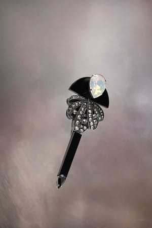 Maison Margiela Black And White Fibres Broch