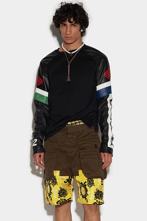 Dsquared² Black Fibres Shorts