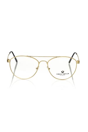 Frankie Morello Gold Metallic Men's Frame Aviator Eyeglasses