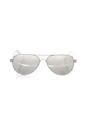 Frankie Morello Silver Metallic Fiber Men's Sunglass