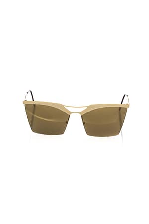 Frankie Morello Gold Metallic Fibre Women Sunglass