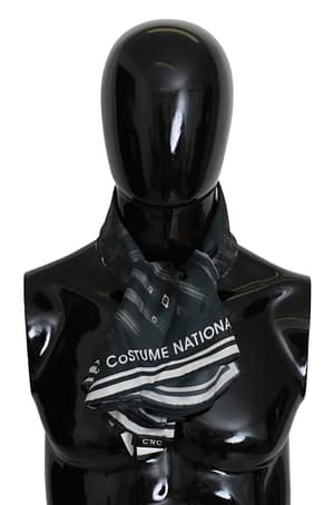 Costume National Blue Foulard Silk Women Scarf