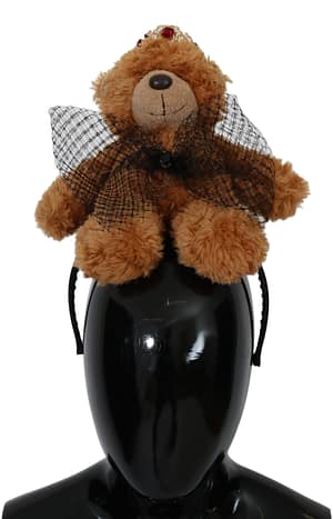 Dolce & Gabbana Teddy Bear Gold Crystal  Crown Tiara Diadem Hair Band