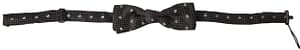 Dolce & Gabbana Black Patterned Silk Adjustable Men Neck Papillon Bow Tie