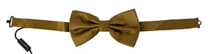 Dolce & Gabbana Yellow Mustard 100% Silk Butterfly Papillon Men Bow Tie