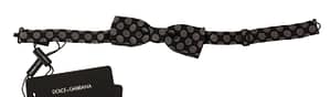 Dolce & Gabbana Brown Silk Polka Dot Jacquard Men Bow Tie Papillon
