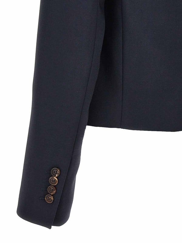 Brunello Cucinelli Blue Wool Jackets And Coat - Image 4