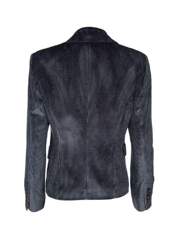 Brunello Cucinelli Blue Viscose Jackets And Coat - Image 4