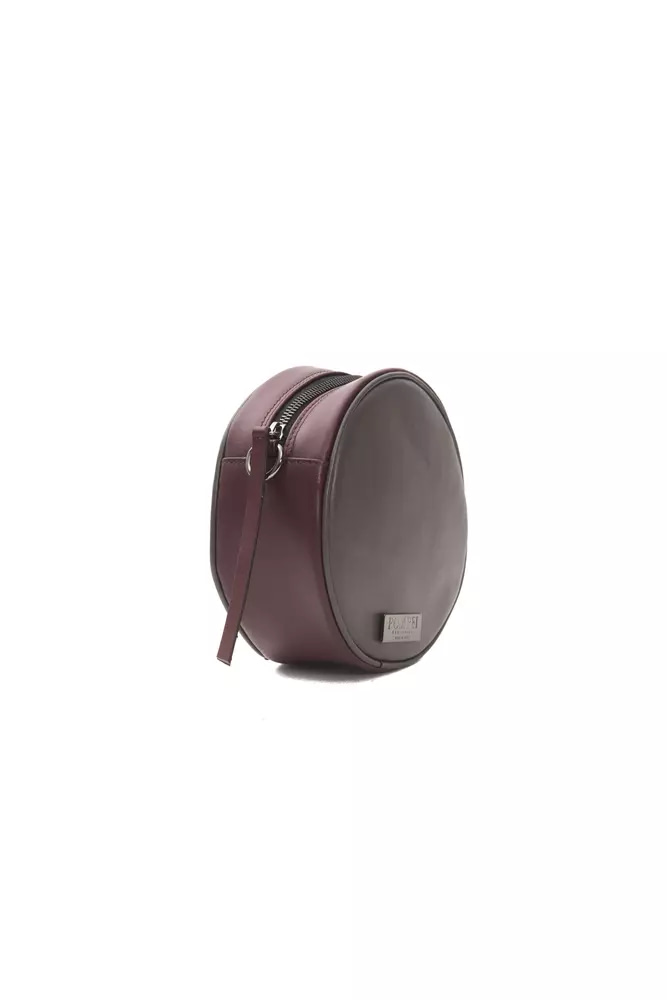 Pompei Donatella Burgundy Leather Crossbody Bag - Image 2