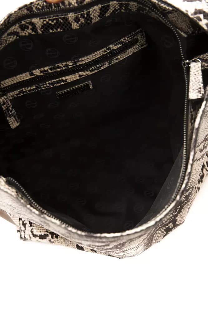 Pompei Donatella Gray Leather Women Shoulder Bag - Image 5