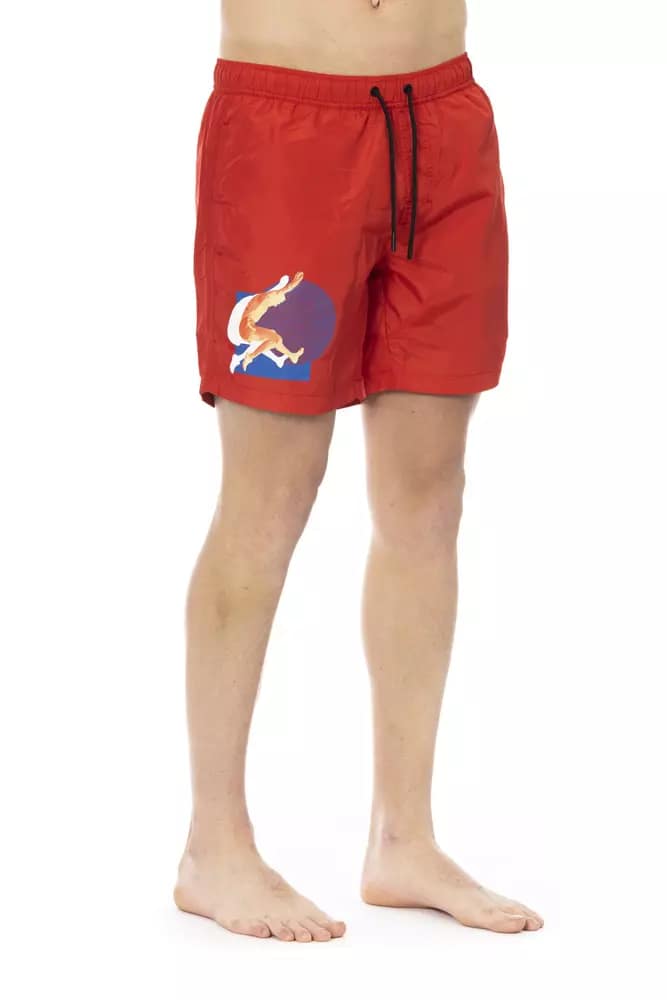Bikkembergs Red Polyester Men Swim Short - Image 2