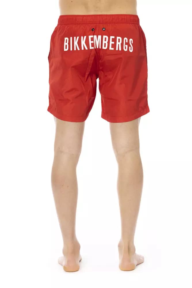 Bikkembergs Red Polyester Men Swim Short - Image 3