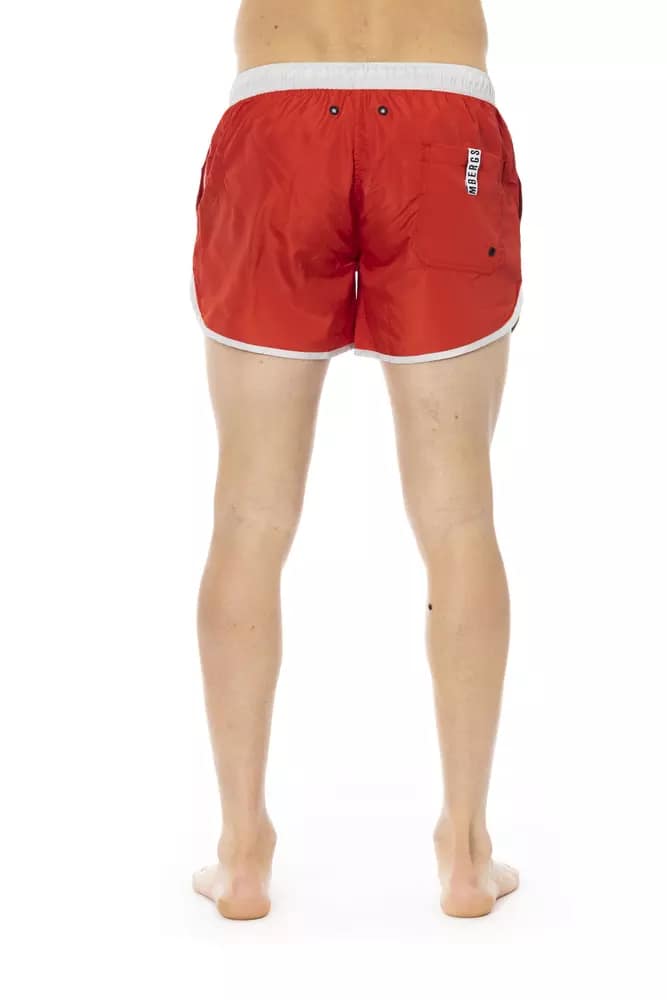 Bikkembergs Red Polyester Men Swim Short - Image 3
